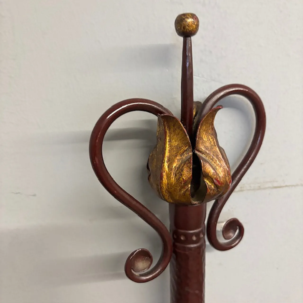 Testiera matrimoniale letto ferro battuto, anni '30 7