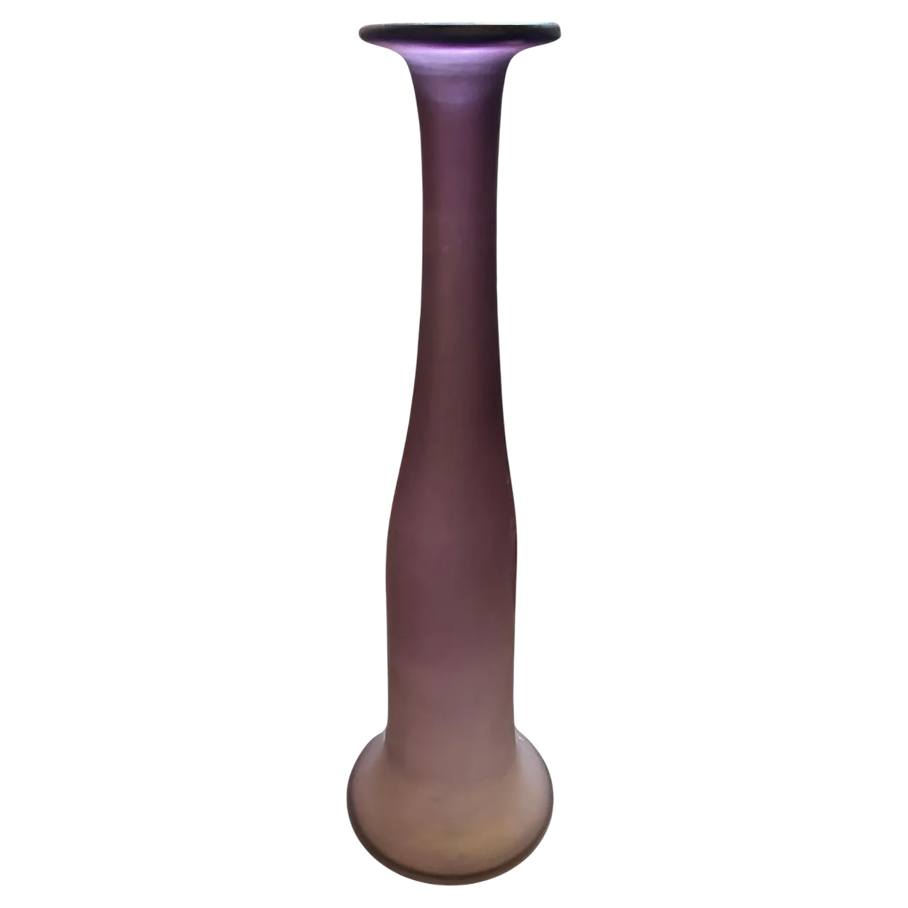 Vaso modernista in vetro di Murano scavo viola di Cenedese, anni '60 11