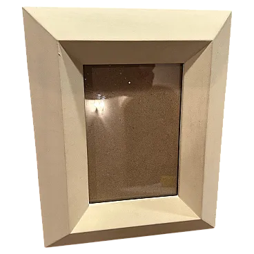 Ivory lacquered wood picture frame by Bussolari, 1990s