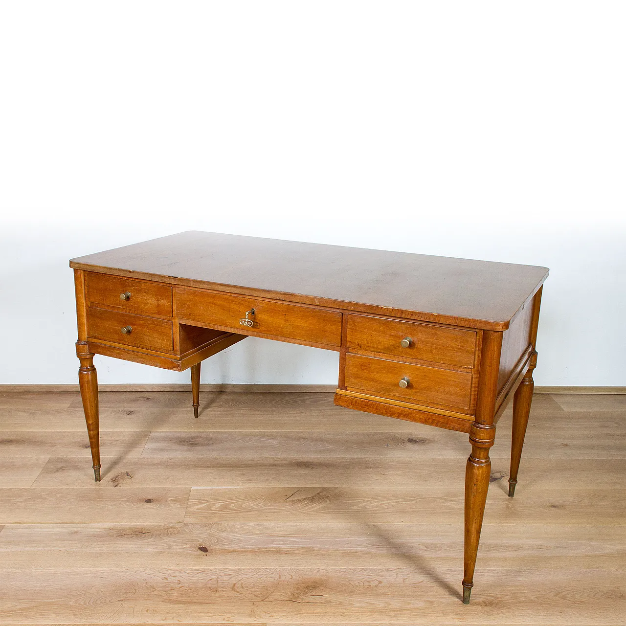 Scrivania stile Luigi XVI 5 cassetti, anni '50 3