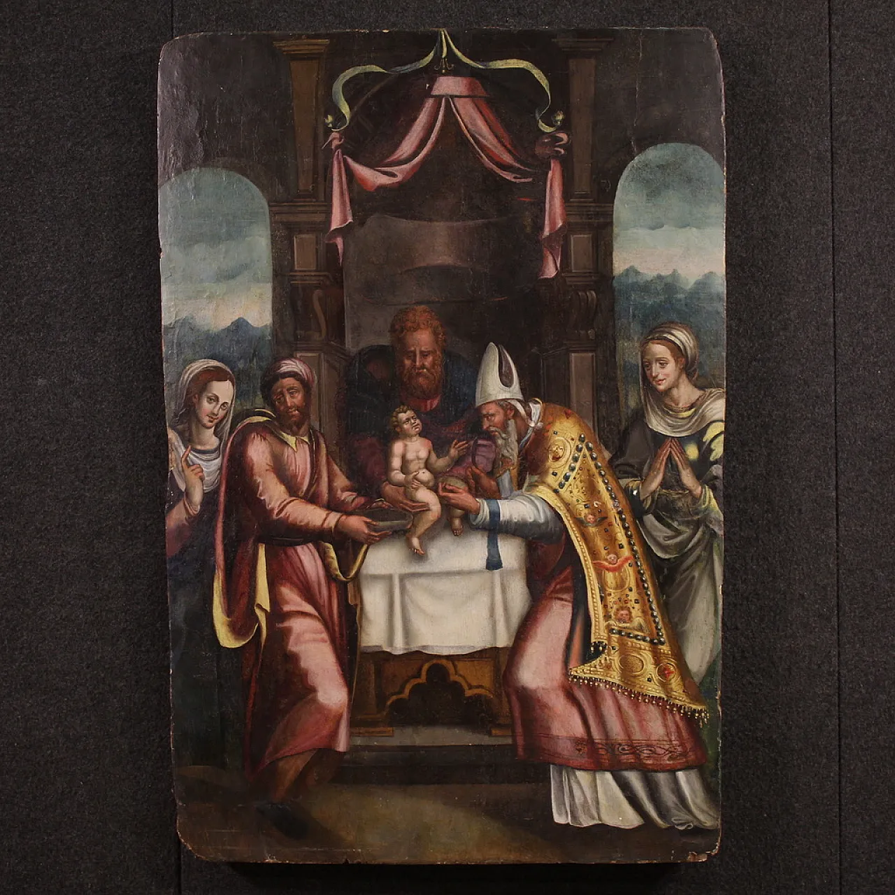Painting on table, the circumcision of Christ, 16th century 2