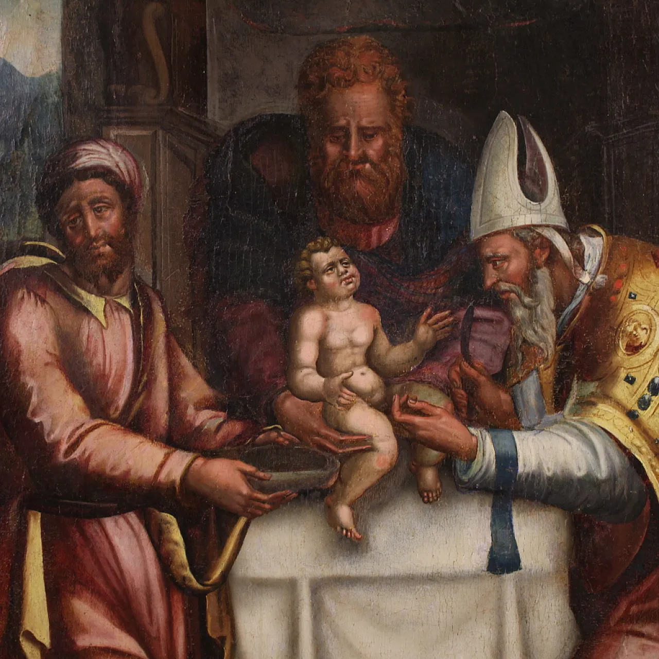 Painting on table, the circumcision of Christ, 16th century 5