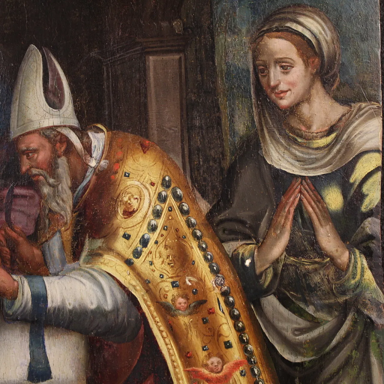 Painting on table, the circumcision of Christ, 16th century 7