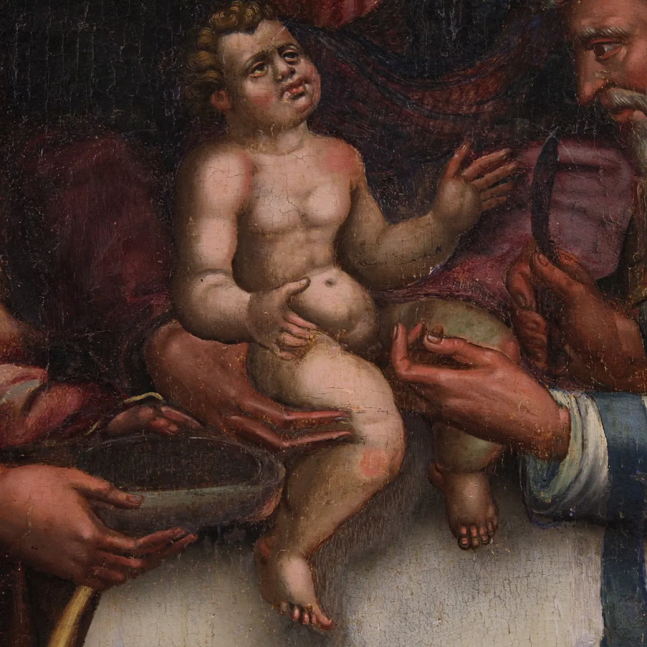 Painting on table, the circumcision of Christ, 16th century 9