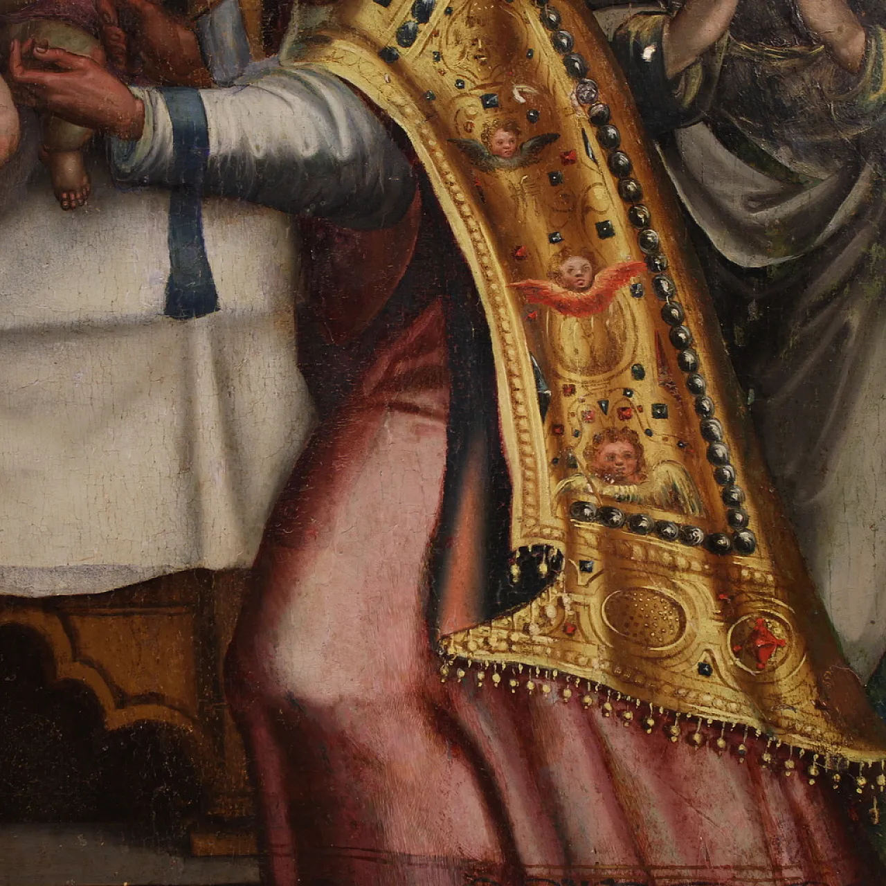 Painting on table, the circumcision of Christ, 16th century 14