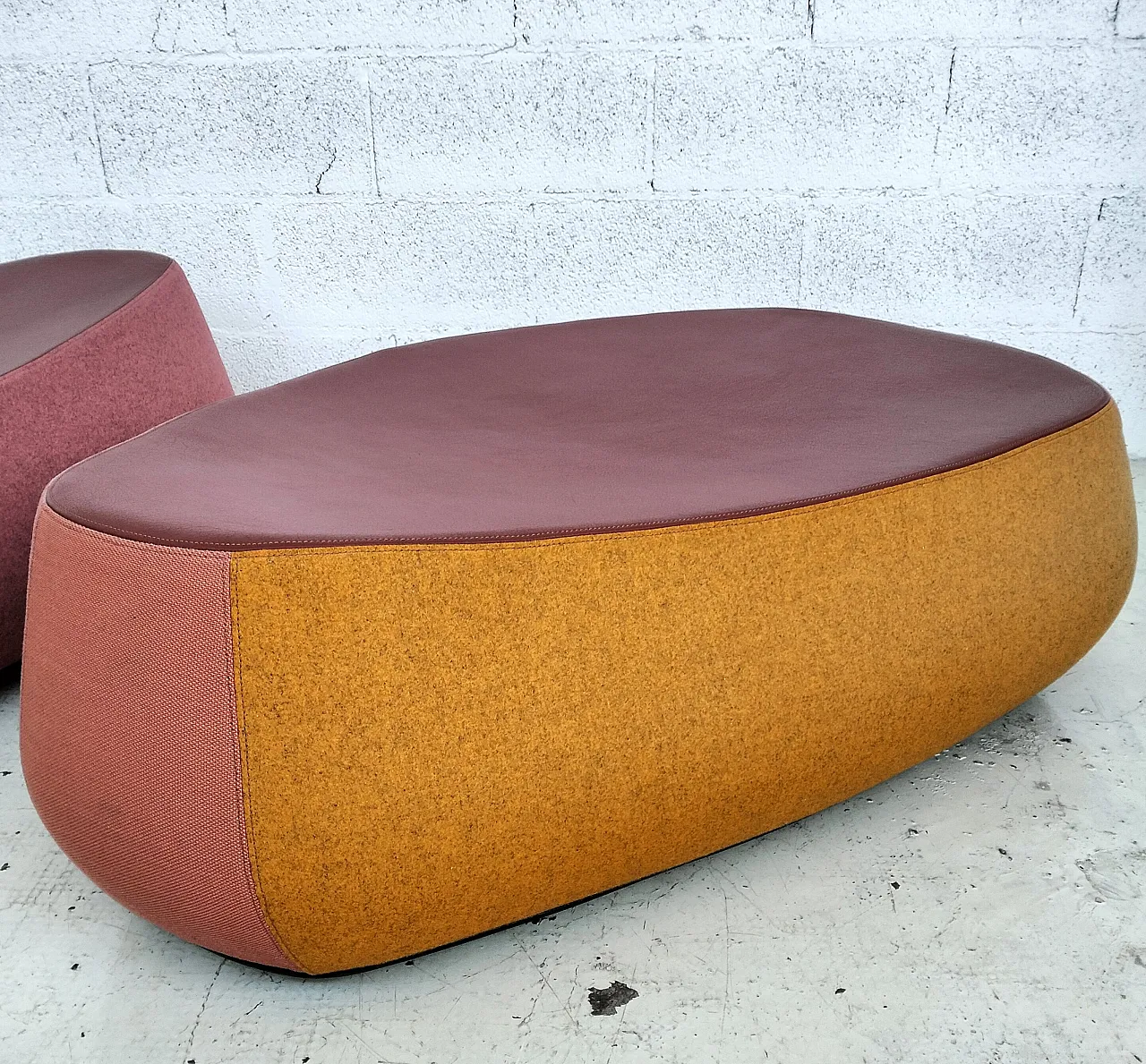 Coppia di pouf Fjord di Patricia Urquiola per Moroso, anni 2000 8