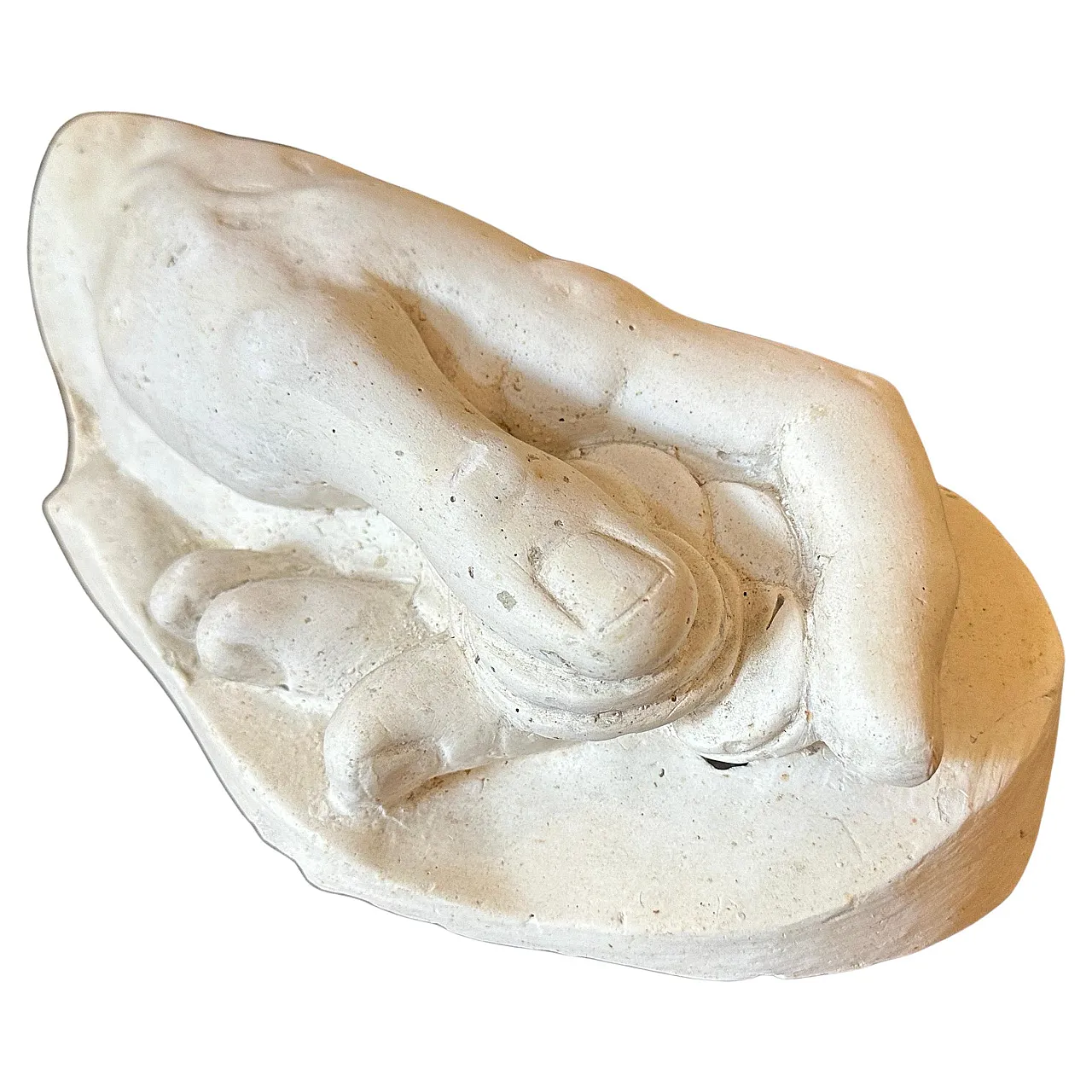 Studio anatomico in gesso di una mano che tiene monete, anni '50 1