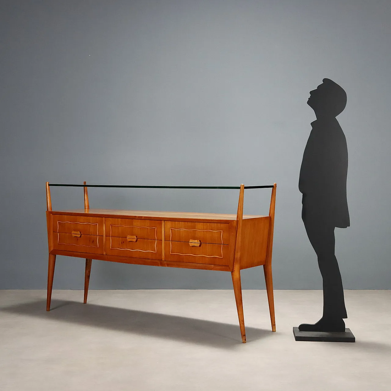 Chest of drawers in cherrywood weneer with 6 drawers, 1950s 2