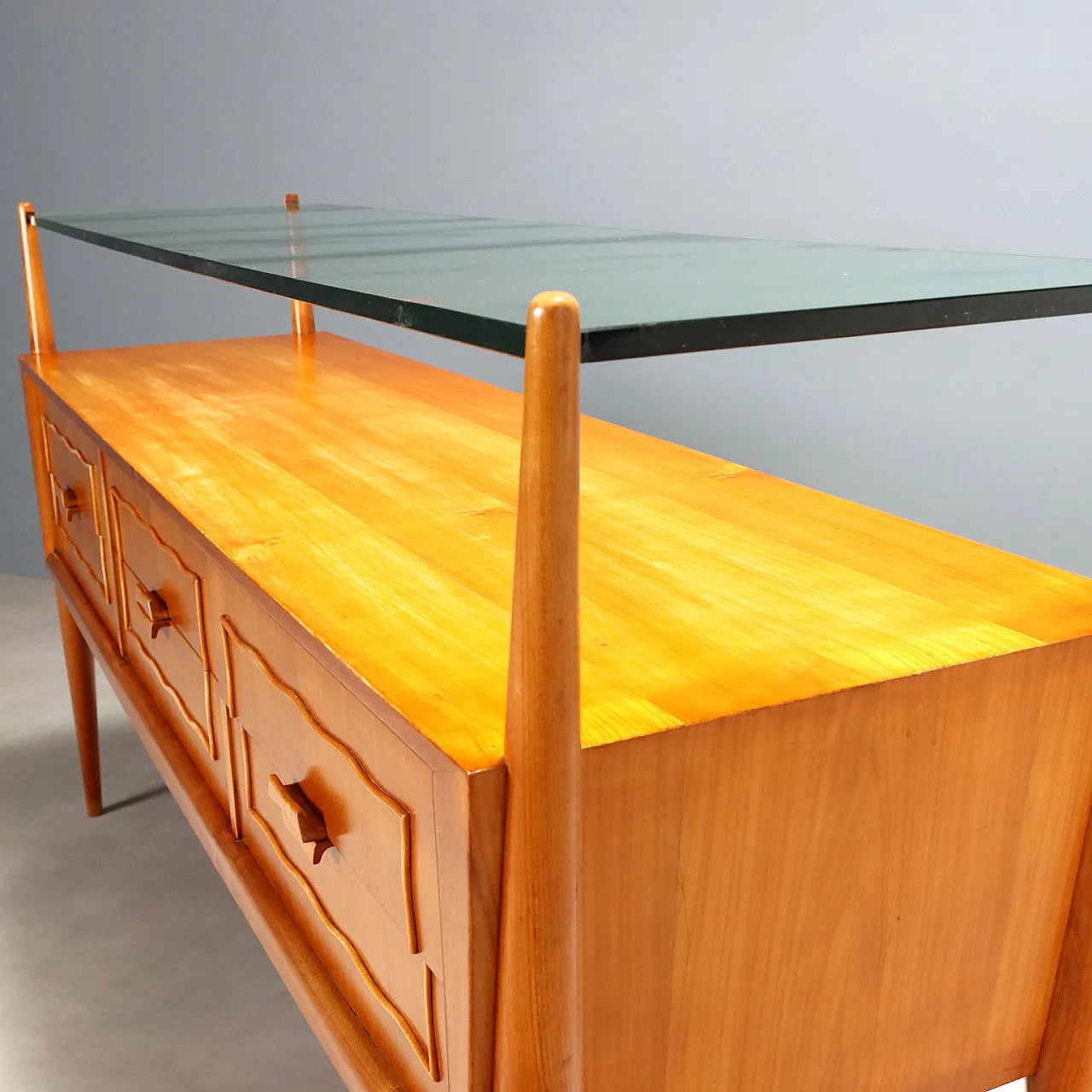 Chest of drawers in cherrywood weneer with 6 drawers, 1950s 4