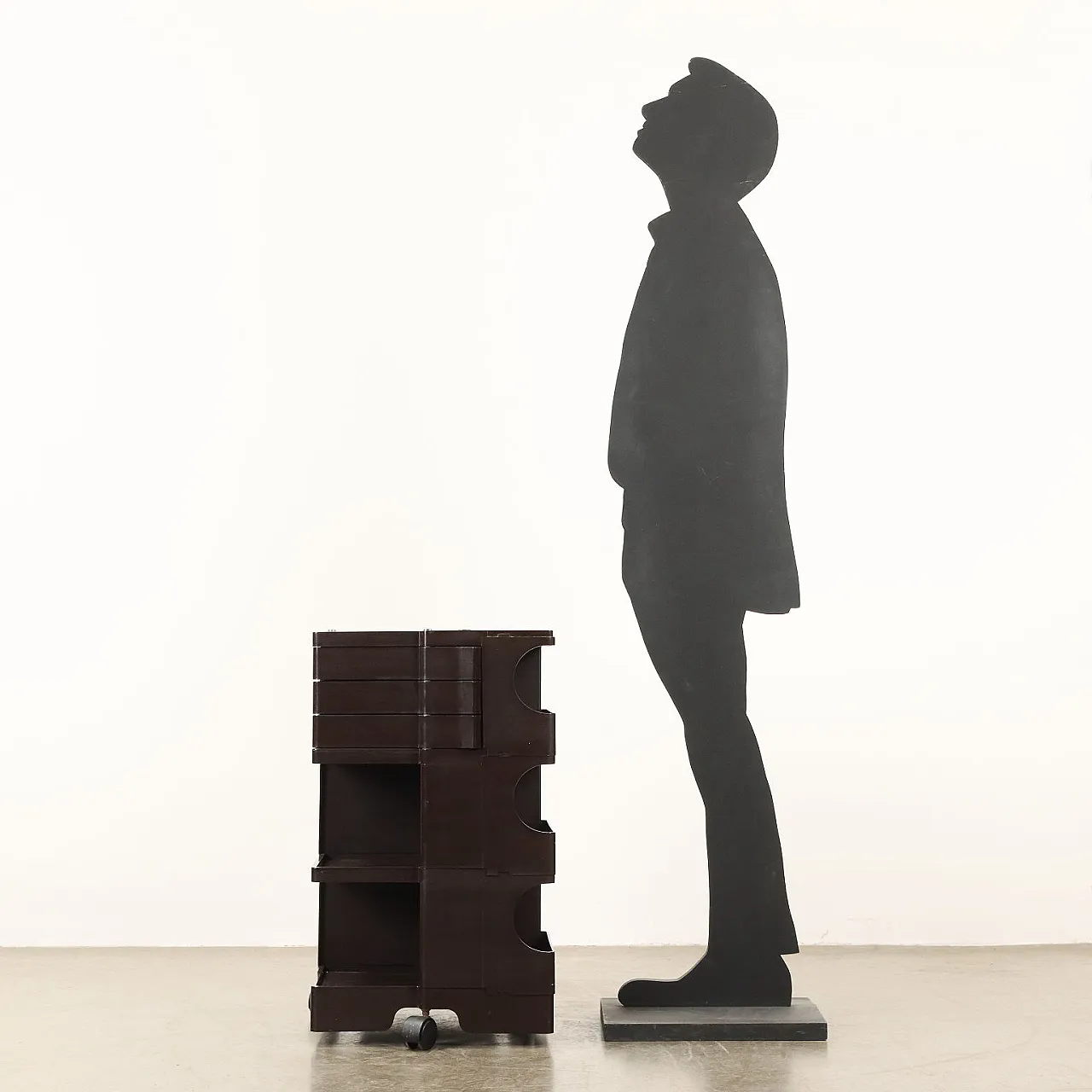 Carrello Boby di Joe Colombo per Bieffeplast plastica nera, anni '80 3