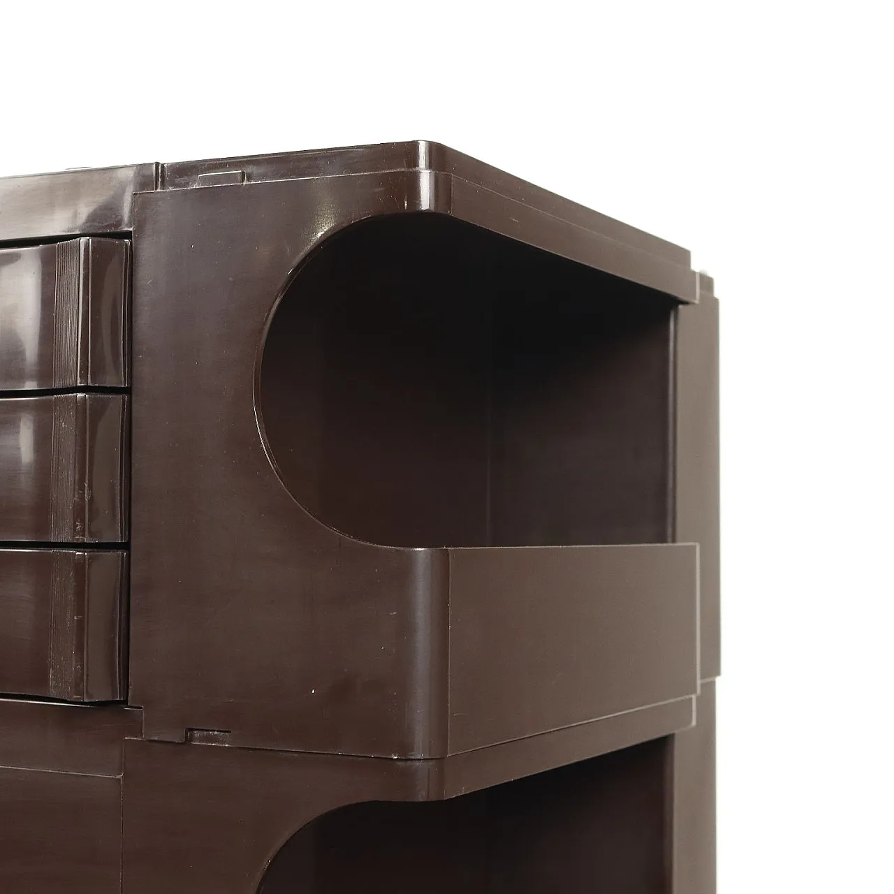 Carrello Boby di Joe Colombo per Bieffeplast plastica nera, anni '80 6