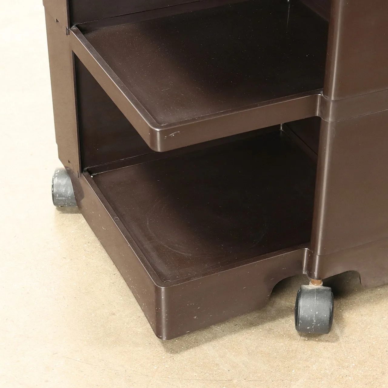 Carrello Boby di Joe Colombo per Bieffeplast plastica nera, anni '80 7