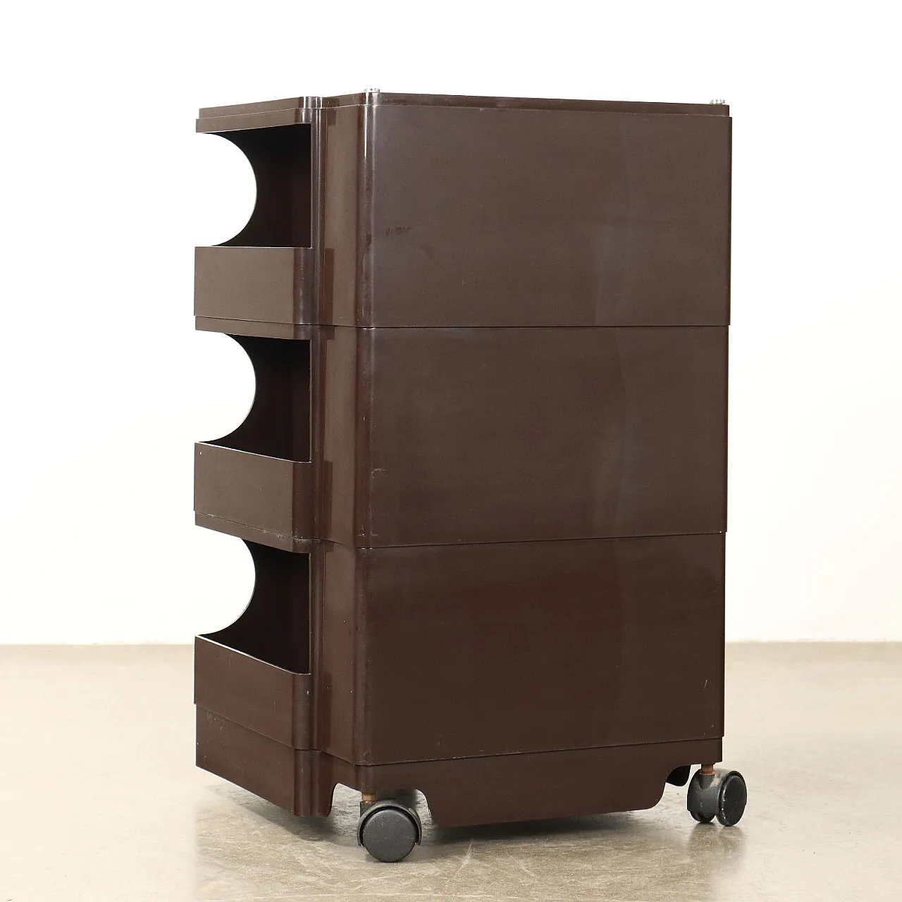 Carrello Boby di Joe Colombo per Bieffeplast plastica nera, anni '80 9