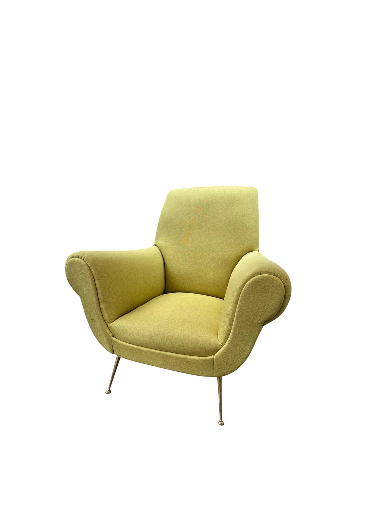 Pair of yellow armchairs, 70s 3
