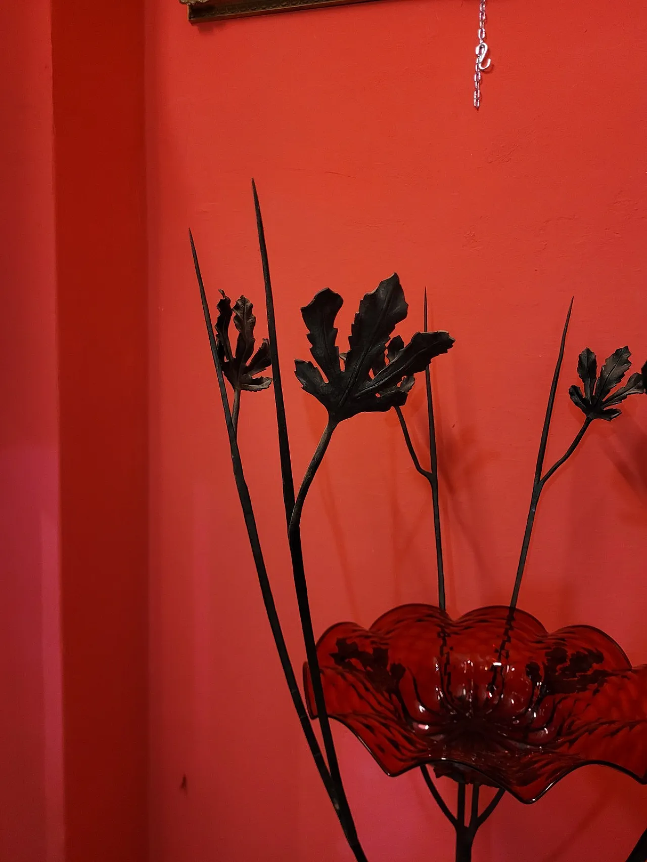 Scultura Albero con rami e piatto in vetro di Murano, anni '20 3