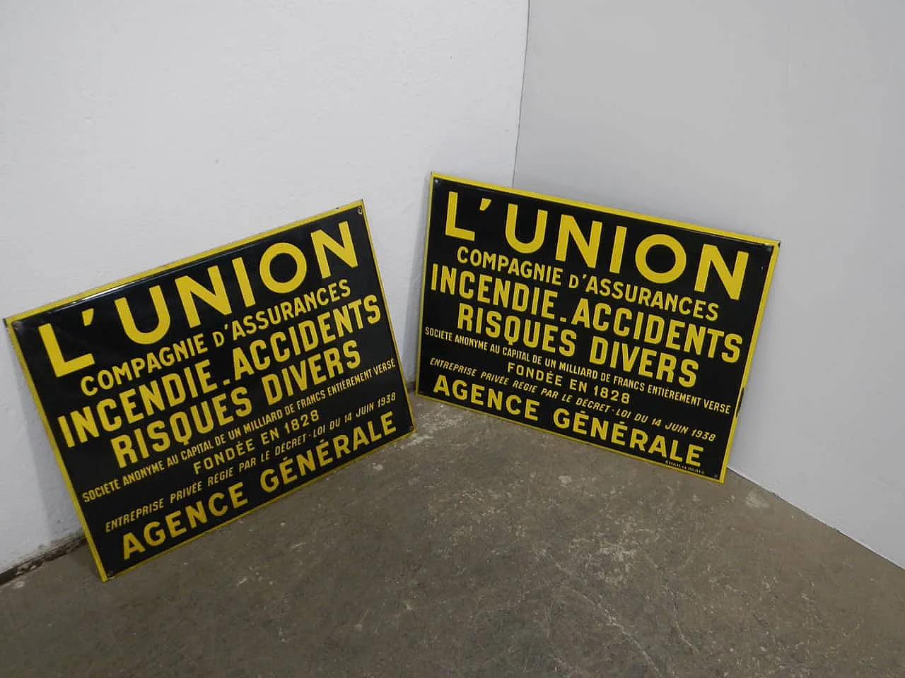 Targa Union Compagnie Assicurance, Francia ,1930 1