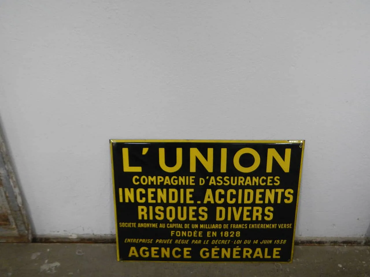 Targa Union Compagnie Assicurance, Francia ,1930 7