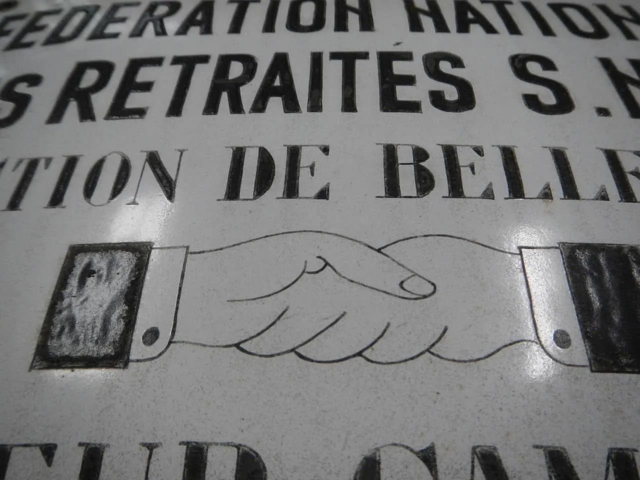 Targa in metallo Sindacato S.F.C.F,  Francia, 1930 6