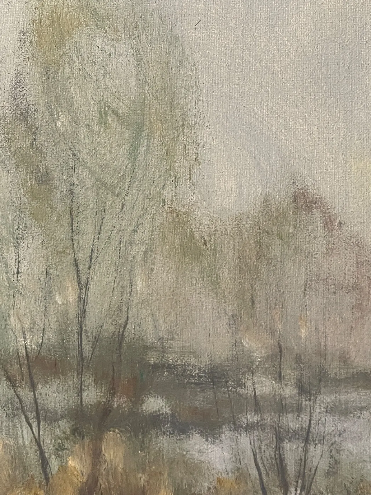 Dipinto a olio su tela, paesaggio invernale, Ivan Karpoff, '900 6