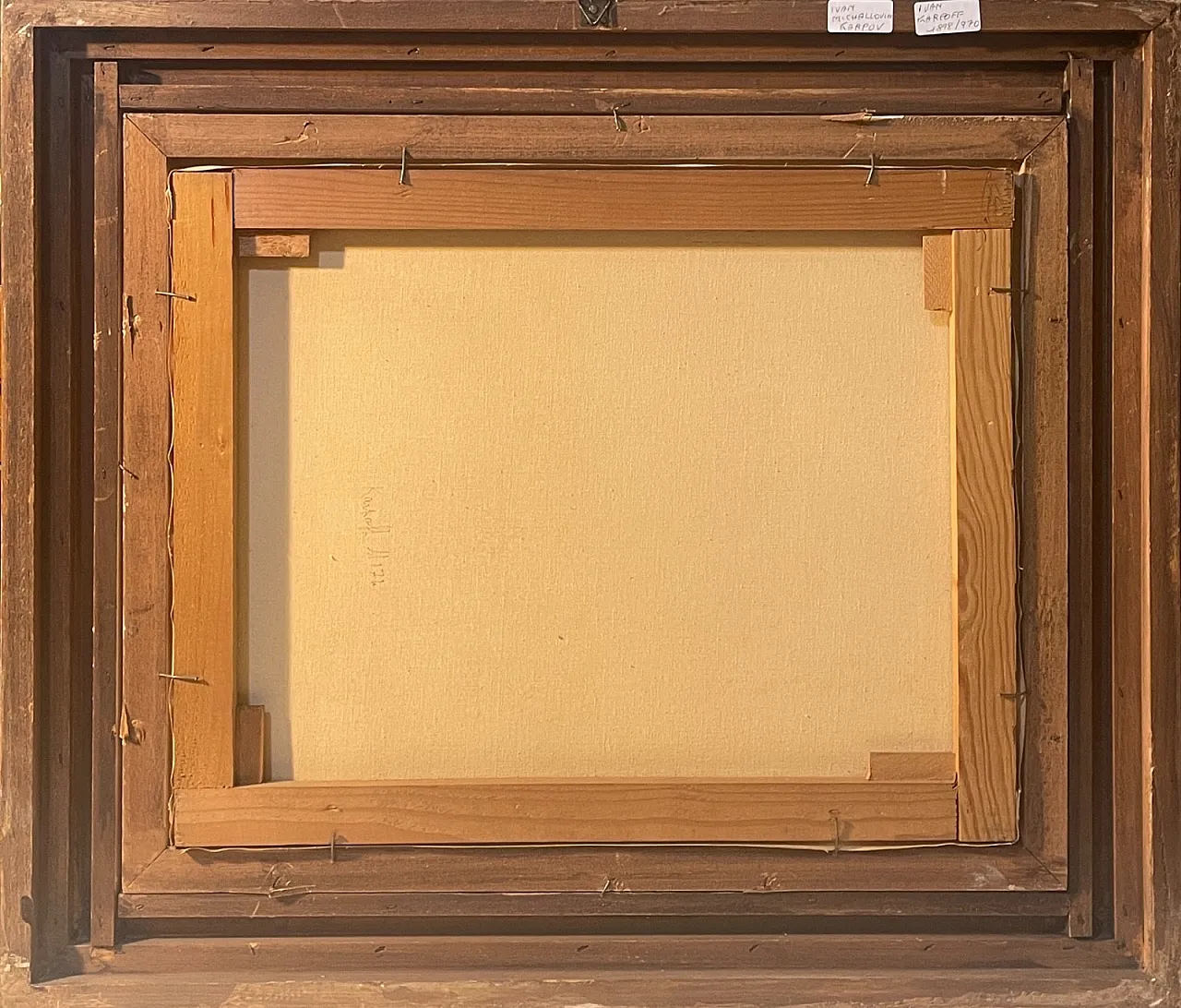 Dipinto a olio su tela, paesaggio invernale, Ivan Karpoff, '900 8