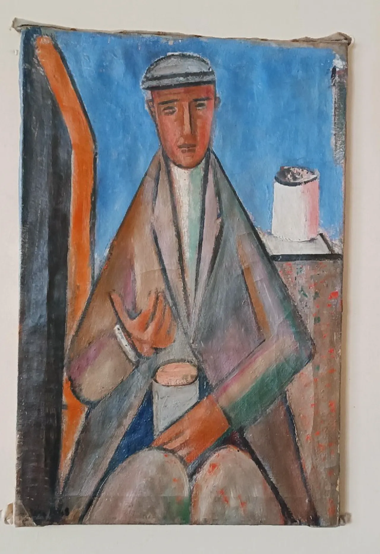 Oil on canvas by Ferruccio Ferri, 1940s 1