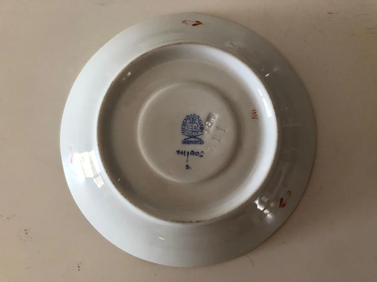 Herend, coffee cups with sugar, dairy and tray, 80s 4