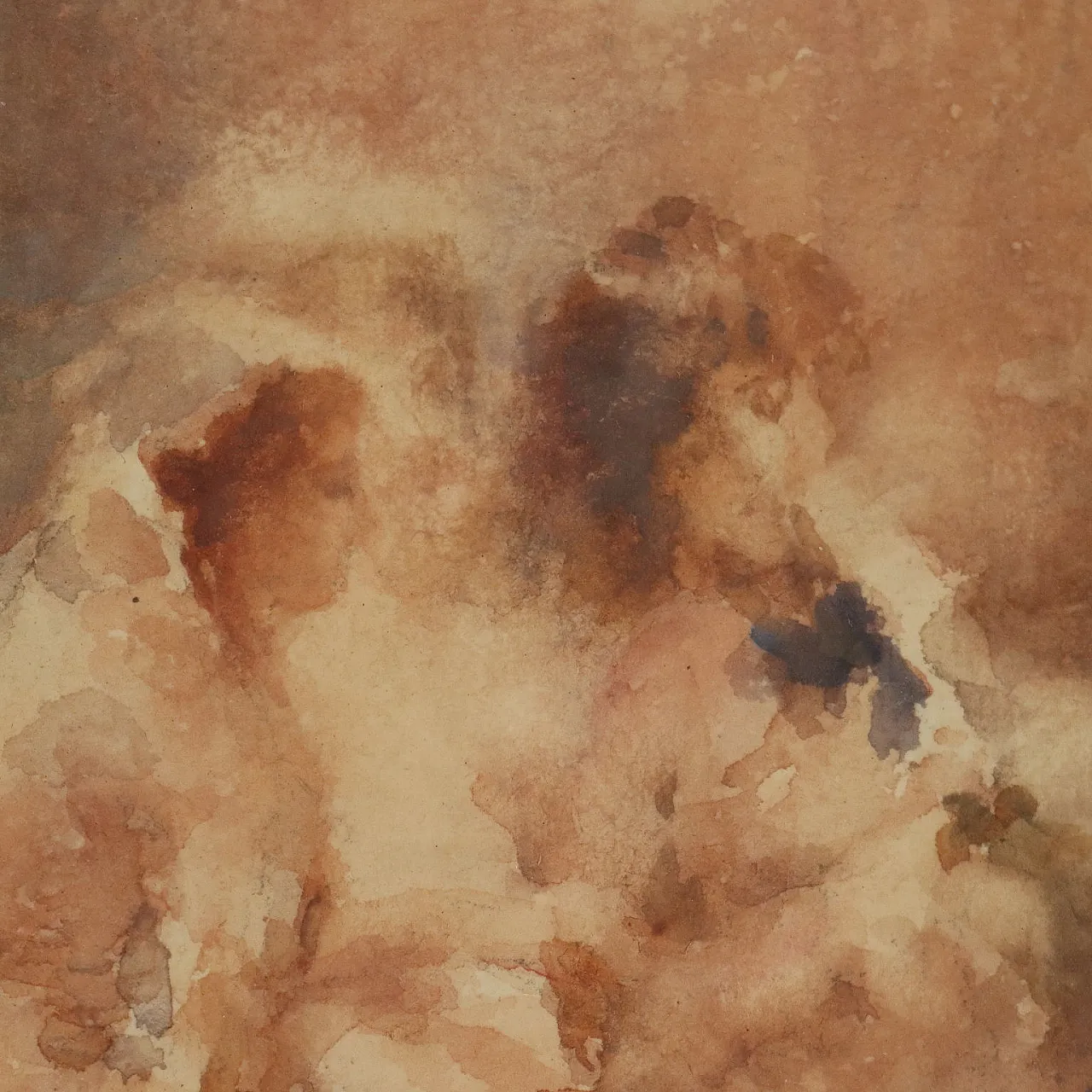 Dipinto di Tranquillo Cremona, acquerello, '800 4