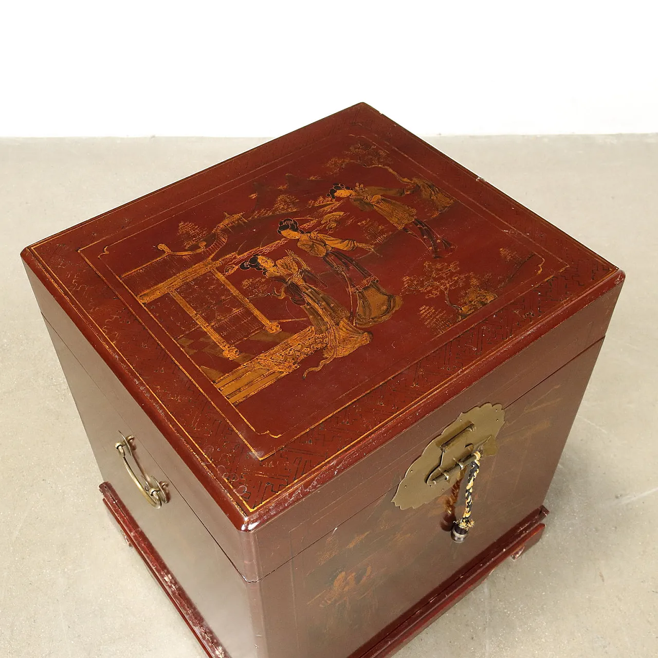 Bauletto cinese in legno, metà '900 4