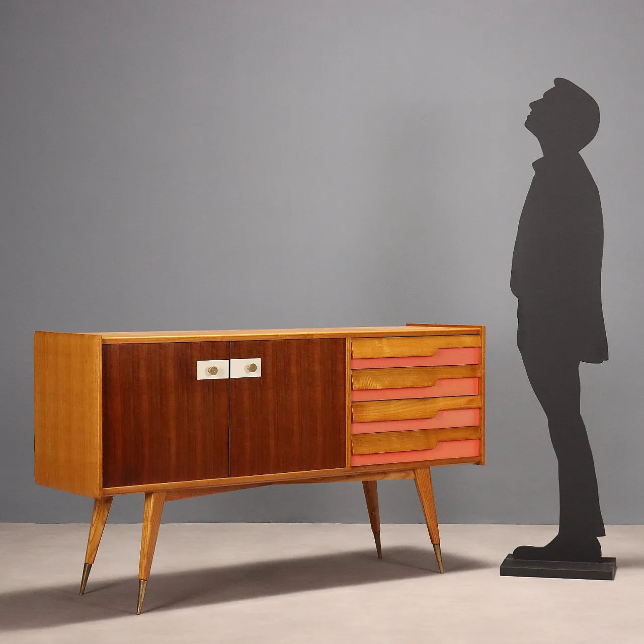 Cabinet in laminate and mahogany veneer, mid-20th century 3