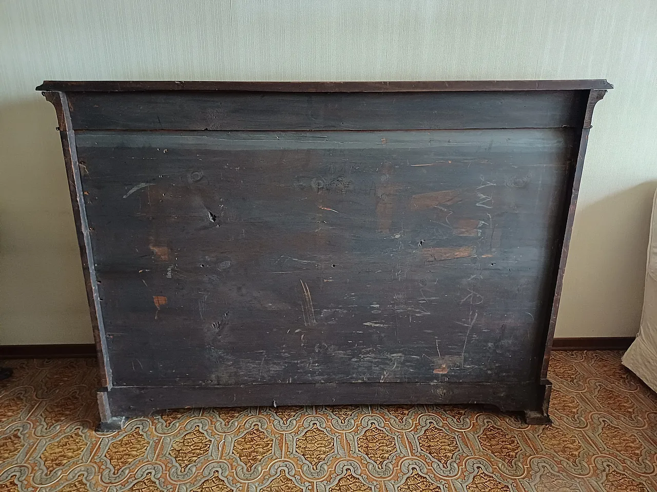 Credenza a due ante a vetro stile vittoriano, '800 7