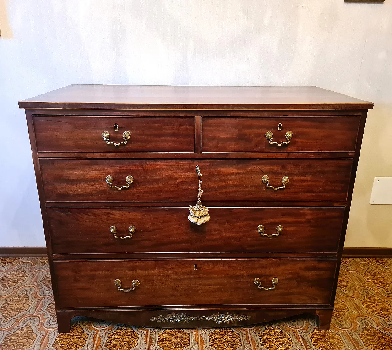 Cassettiera in mogano, stile Georgiano, '800 2