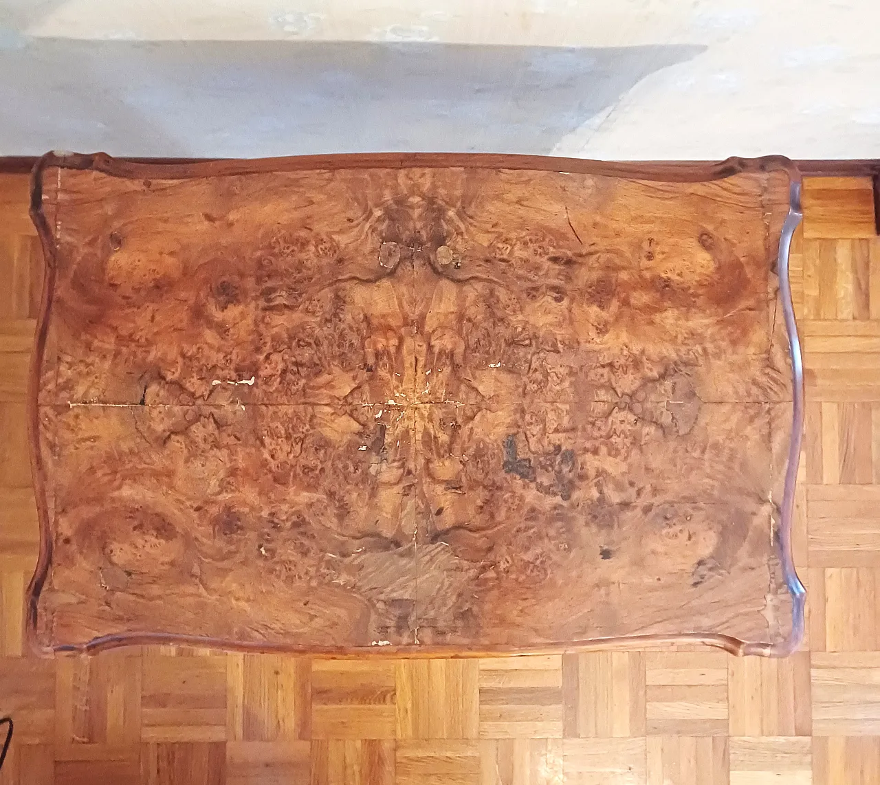 Tavolino porta ricamo in radica di noce, metà '800 7