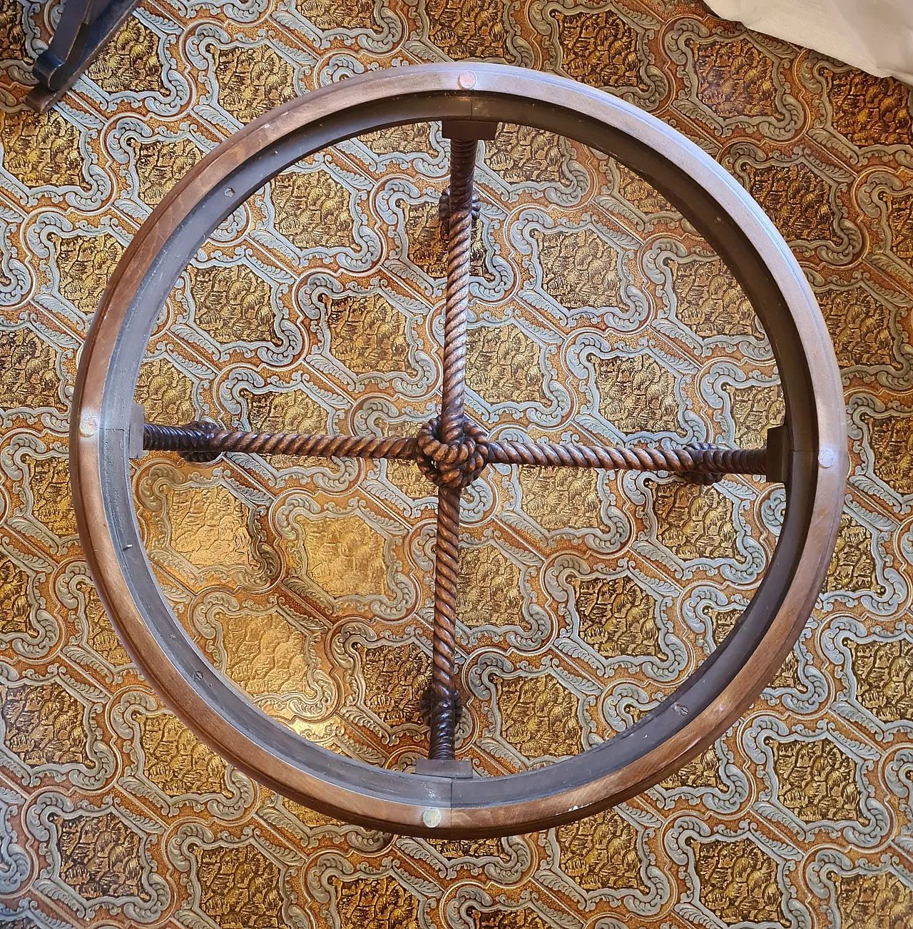 Wooden and marble living room table, 20th century 16
