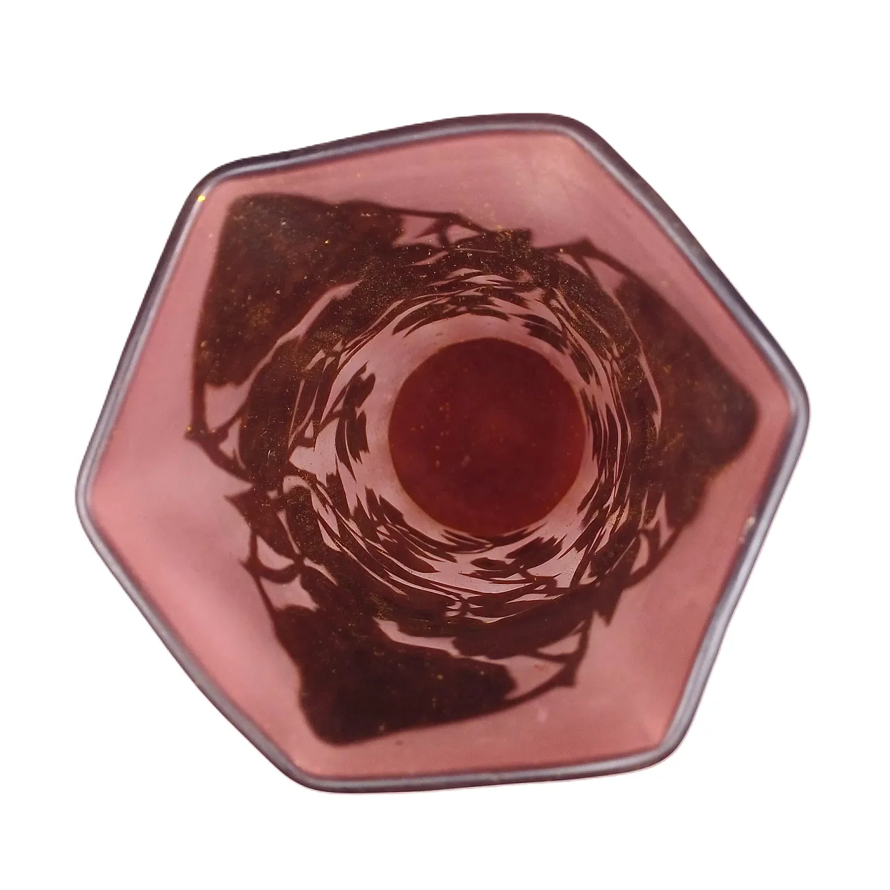 VASO LIBERTY IN VETRO AMETISTA CON DECORAZIONI METALLICHE, 1900-1920 5