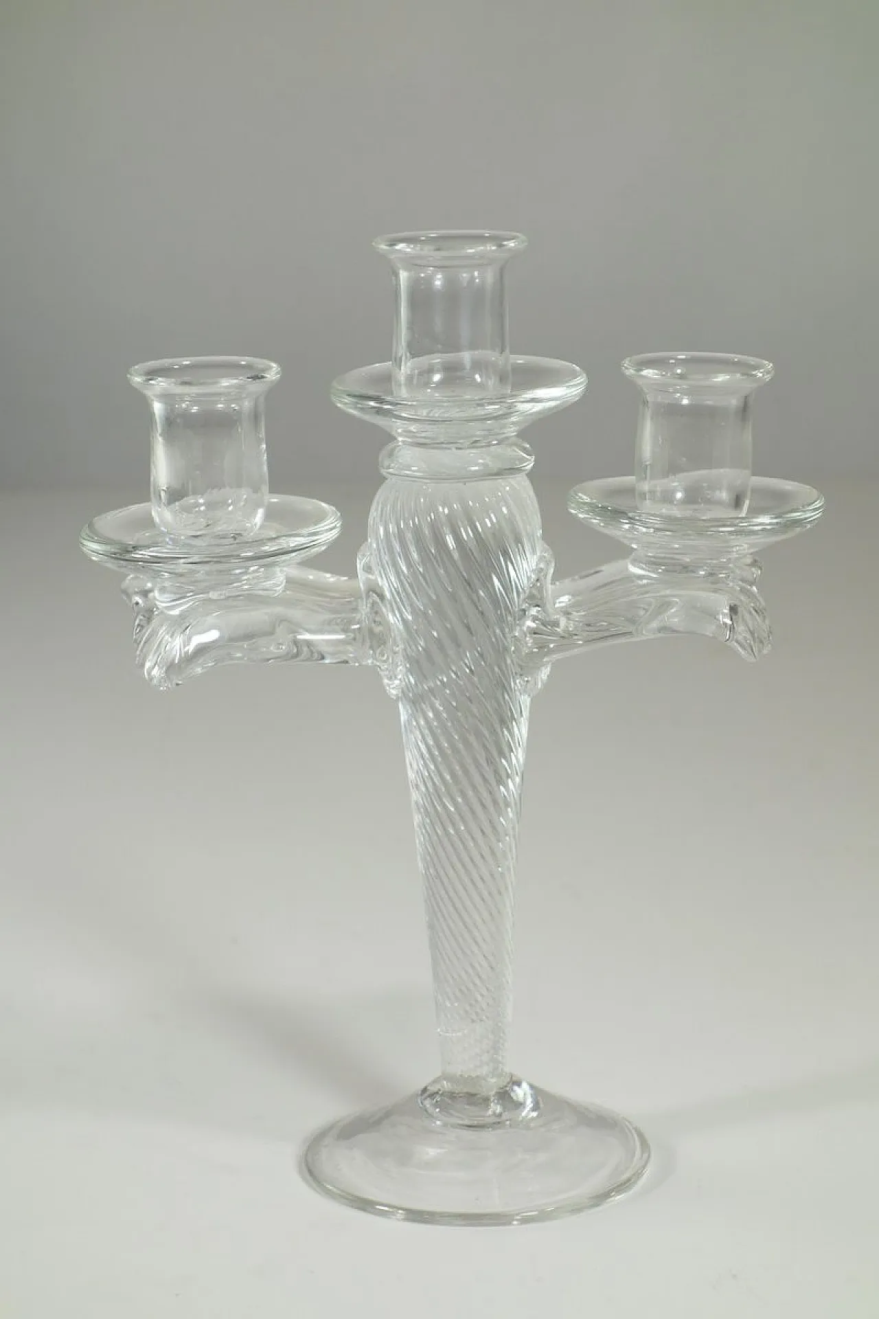 Postmodern glass candleholder in the style of Borek Sipek, 1980s 2