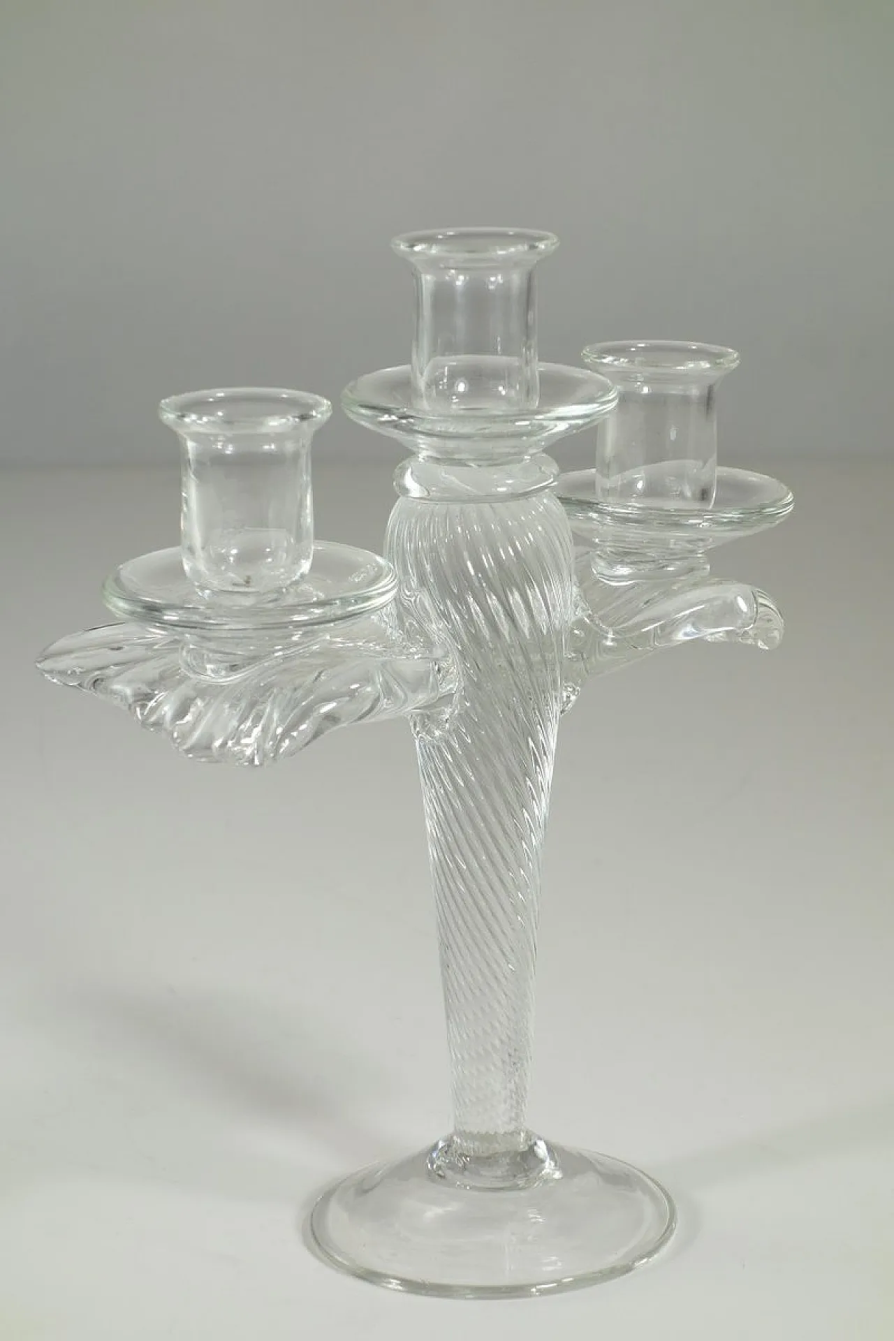 Postmodern glass candleholder in the style of Borek Sipek, 1980s 3