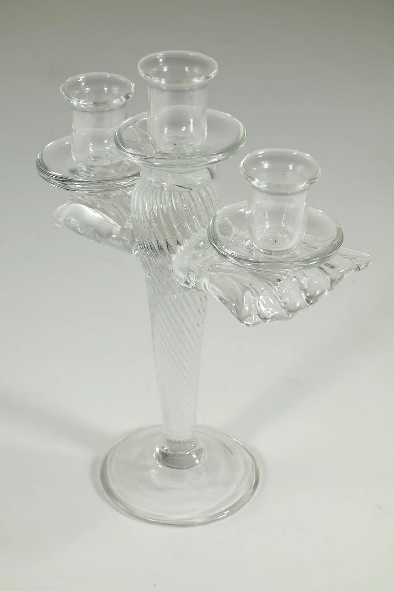 Postmodern glass candleholder in the style of Borek Sipek, 1980s 4