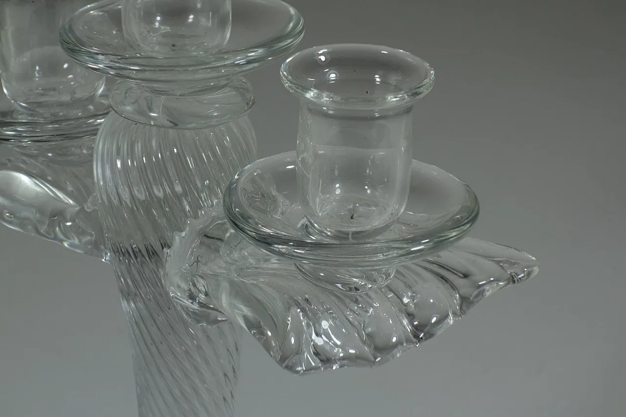 Postmodern glass candleholder in the style of Borek Sipek, 1980s 6