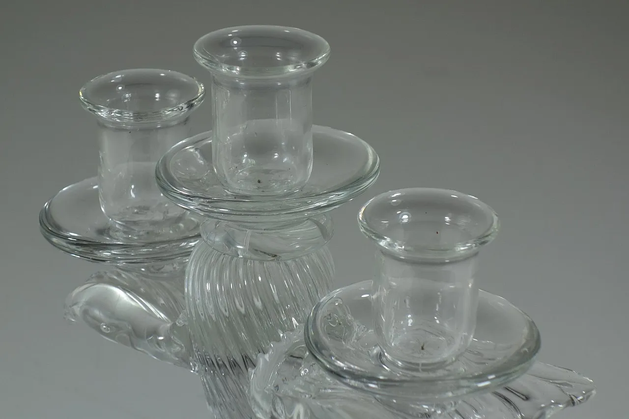 Postmodern glass candleholder in the style of Borek Sipek, 1980s 7