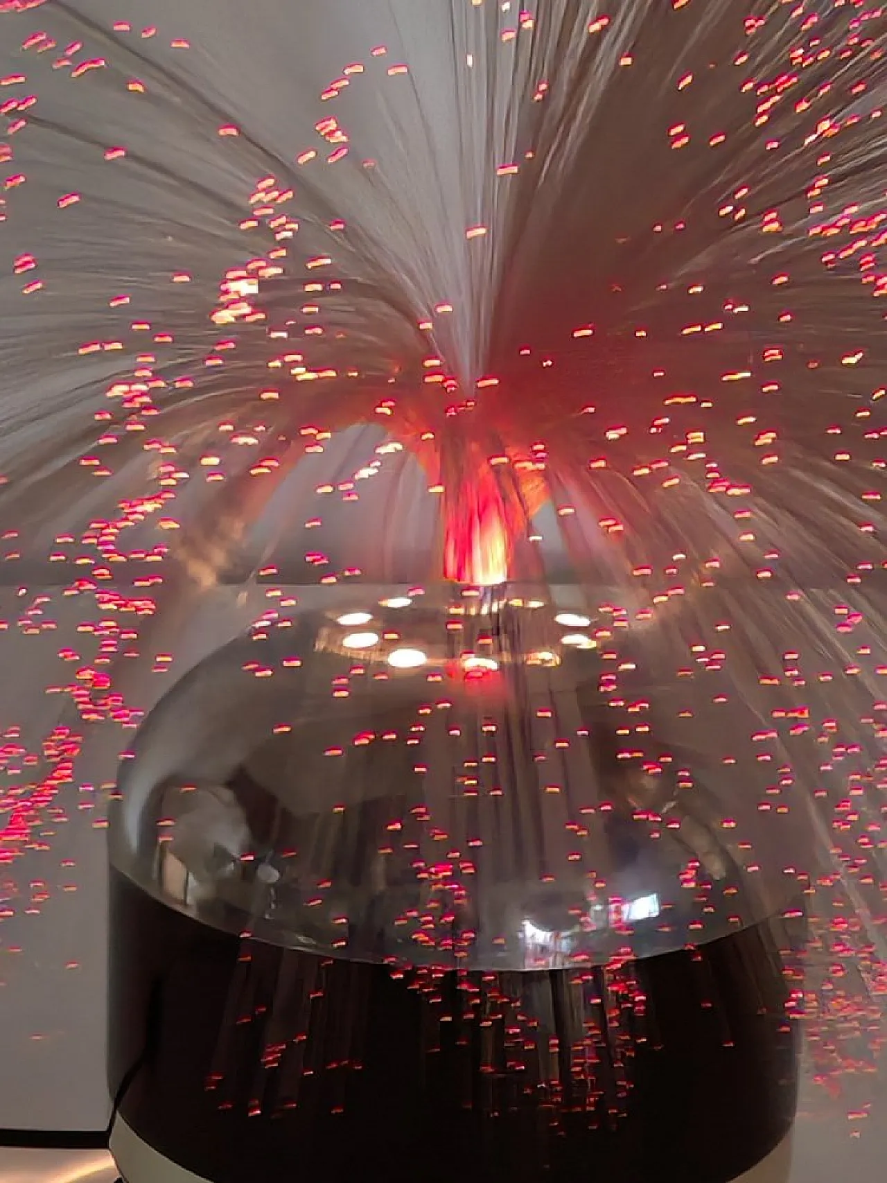 Lampada da tavolo Space Age in fibra ottica, anni '60 1