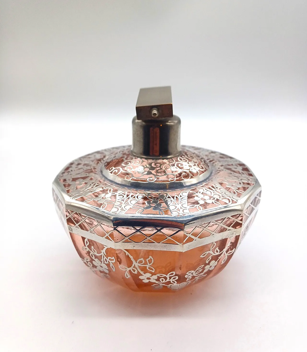 SET TOILETTE IN VETRO SOFFIATO E LAMINA D'ARGENTO, ART DÉCO, '20 10