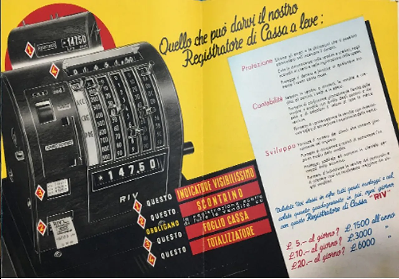 RIV cash register, Turin 40s 11