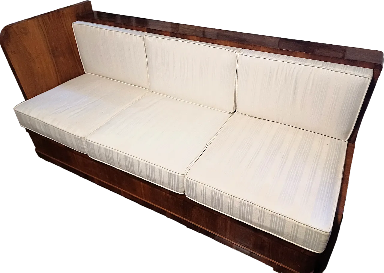 Divano letto contenitore Art Decò, anni '40 5