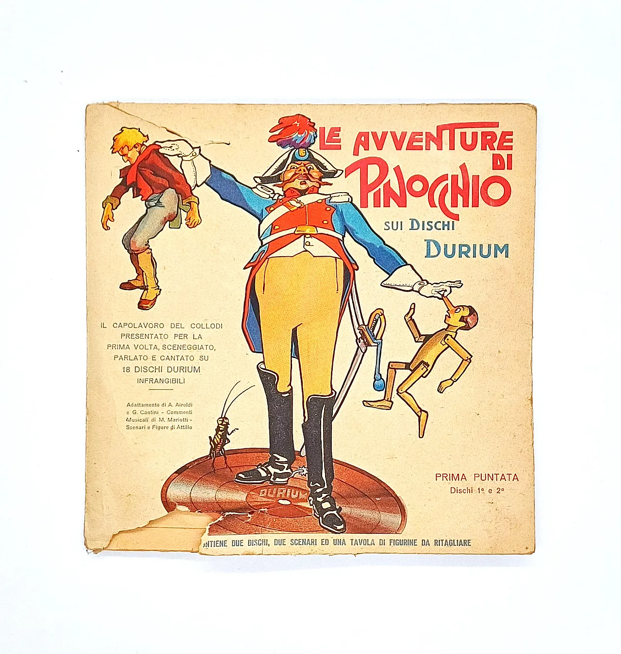 LE AVVENTURE DI PINOCCHIO, EDIZ DURIUM 1933-1934, 18 DISCHI 78 GIRI 9