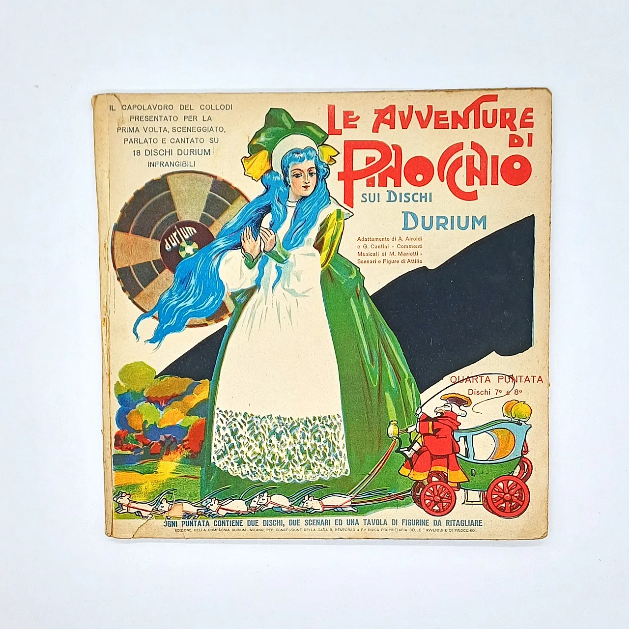 LE AVVENTURE DI PINOCCHIO, EDIZ DURIUM 1933-1934, 18 DISCHI 78 GIRI 12