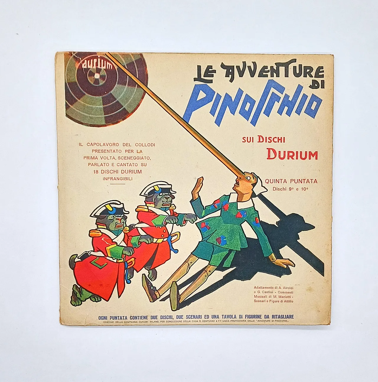 LE AVVENTURE DI PINOCCHIO, EDIZ DURIUM 1933-1934, 18 DISCHI 78 GIRI 13