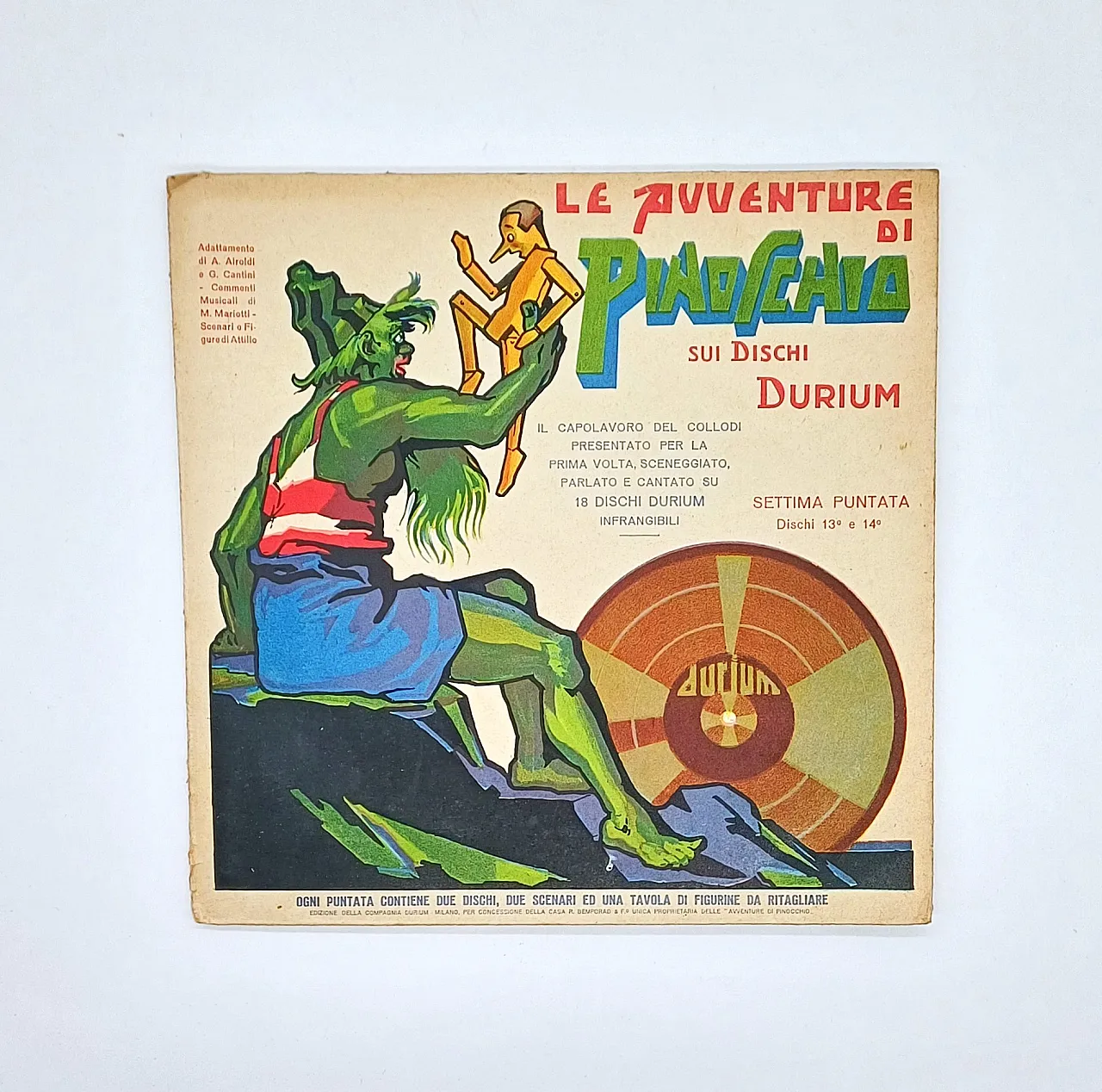 LE AVVENTURE DI PINOCCHIO, EDIZ DURIUM 1933-1934, 18 DISCHI 78 GIRI 15