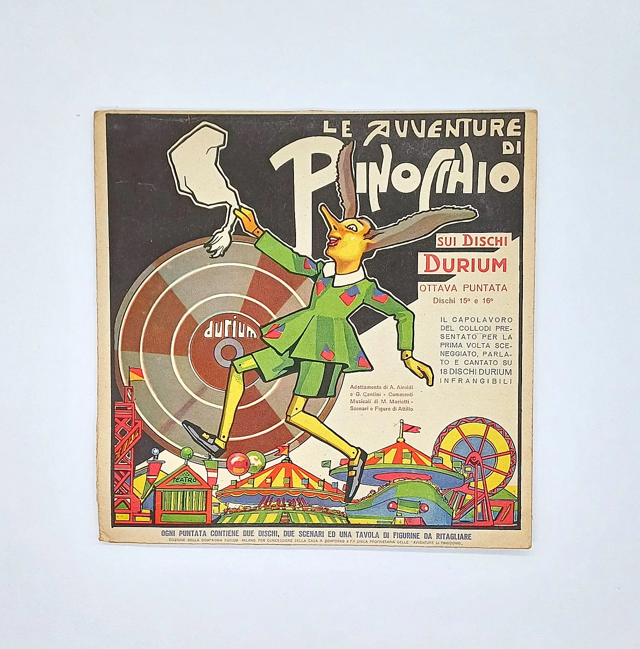 LE AVVENTURE DI PINOCCHIO, EDIZ DURIUM 1933-1934, 18 DISCHI 78 GIRI 16
