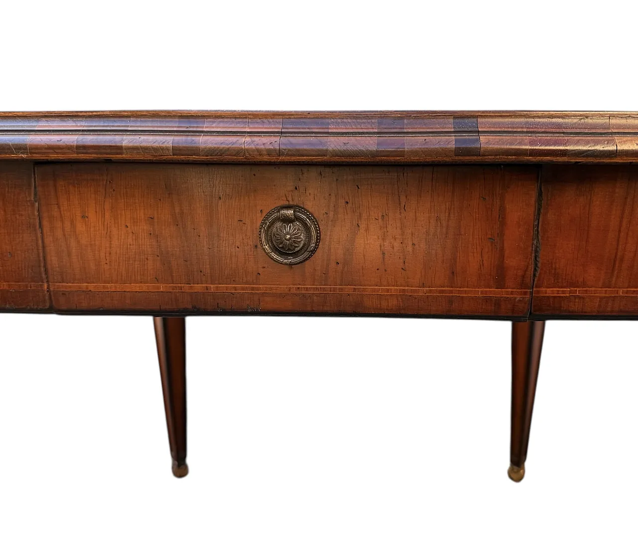 Game and dining table inlaid with chairs, 50s 10