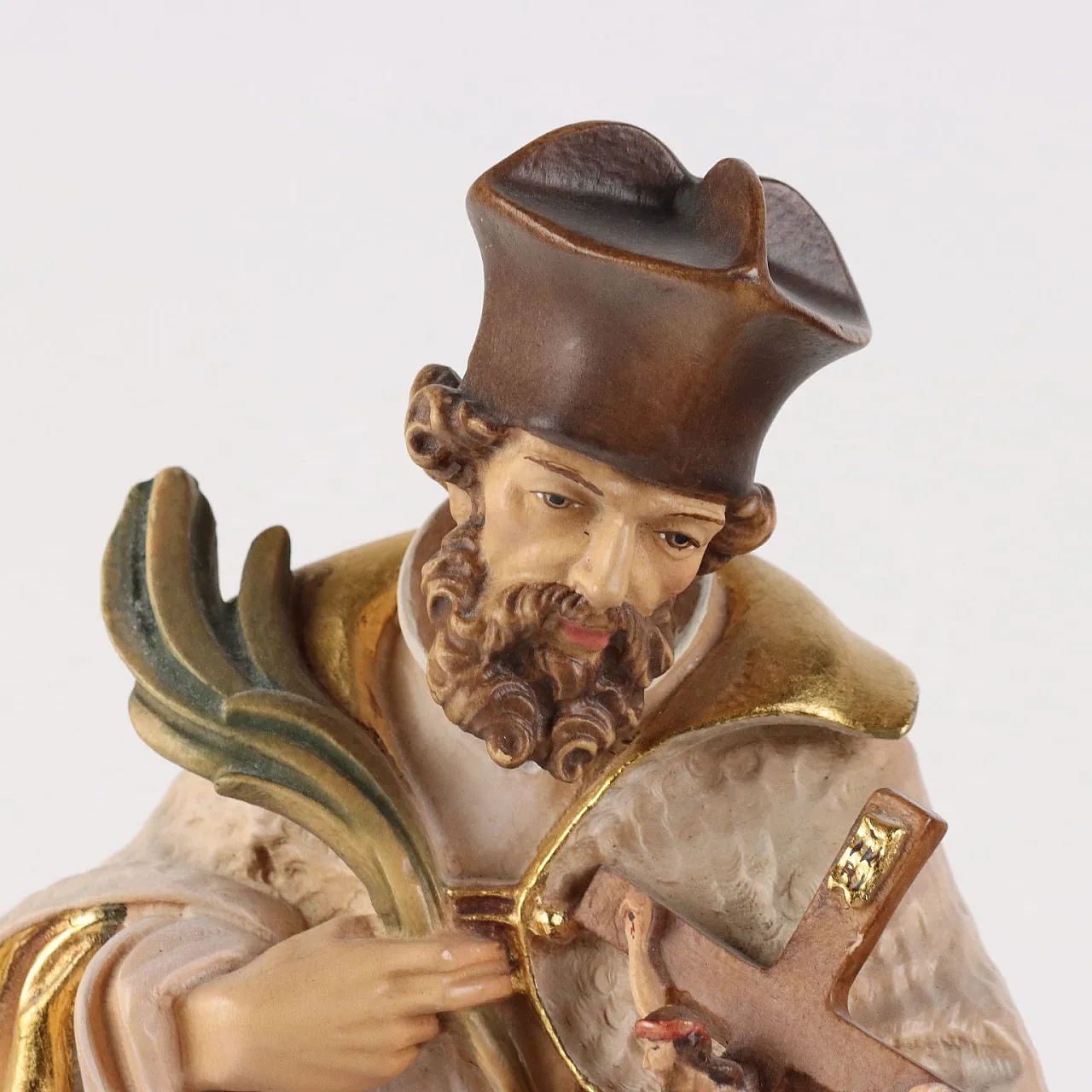 Sculpture of St John of Nepomuk of Pema Val Gardena, 20th century 3